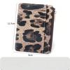 RFID Leopard Print Business Card Holder Large Capacity With Zipper Small Card Bag Credit Card Bank Card Holder