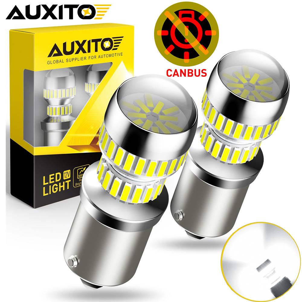 AUXITO 2Pcs Canbus BA15S P21W LED Bulb Car Light 1156 1157 BAY15D P21/5W Backup P21W T20 7443 7440 LED Bulbs Tail Parking Lamp Dome Lights 6