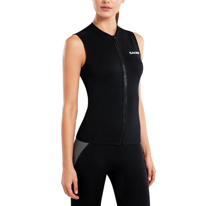 SAKINNO Women s 3MM Sleeveless Split Diving Vest XL
