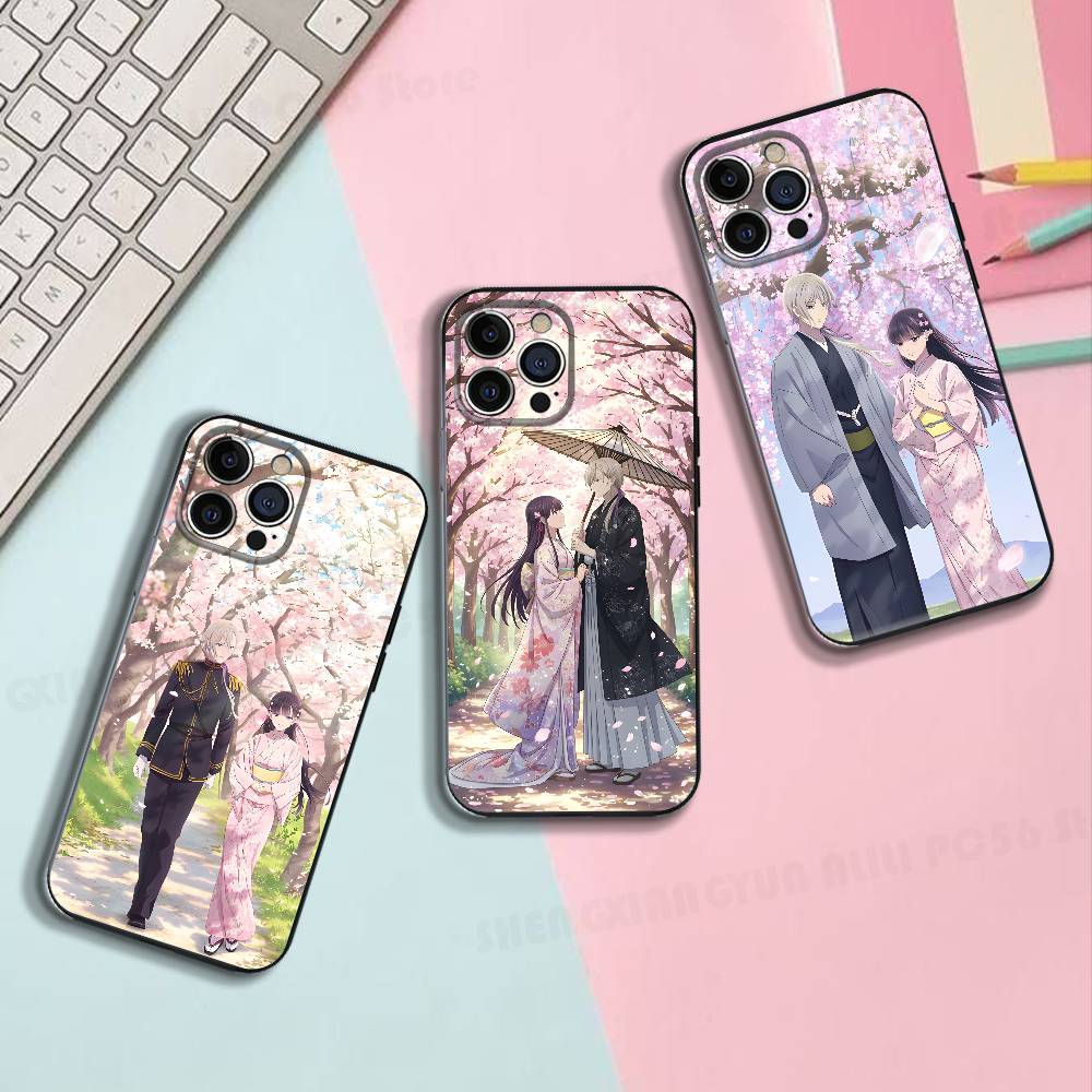 Anime M-Miyo K-Kudou Silicone Soft Phone Case For IPhone17 16 15 14 13 12 11 Pro Max Plus X XR SE Cover