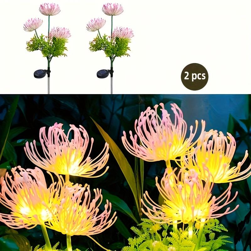 

Солнечные цветочные светильники со светящимися стеблями Модернизированные солнечные панели Украшение сада на открытом воздухе Солнечные светильники Украшение двора (1.2V 600MAH Серия Nickel 2PCS Of Bi an Flower