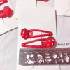 3D Strawberry Hair Clips Non-Slip Cartoon Fruit Clip Fruit Resin Side Clips Sweet Barrette Accessories Ponytail Holder