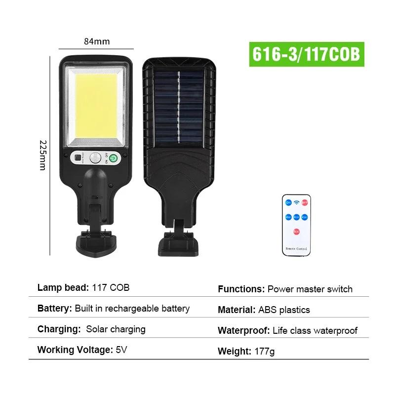 Solar-Straßenlaternen für den Außenbereich, kabellose Solar-Sicherheitswandleuchte, Bewegungsmelder mit 3 Beleuchtungsmodi für Haustür, Garten, Hof