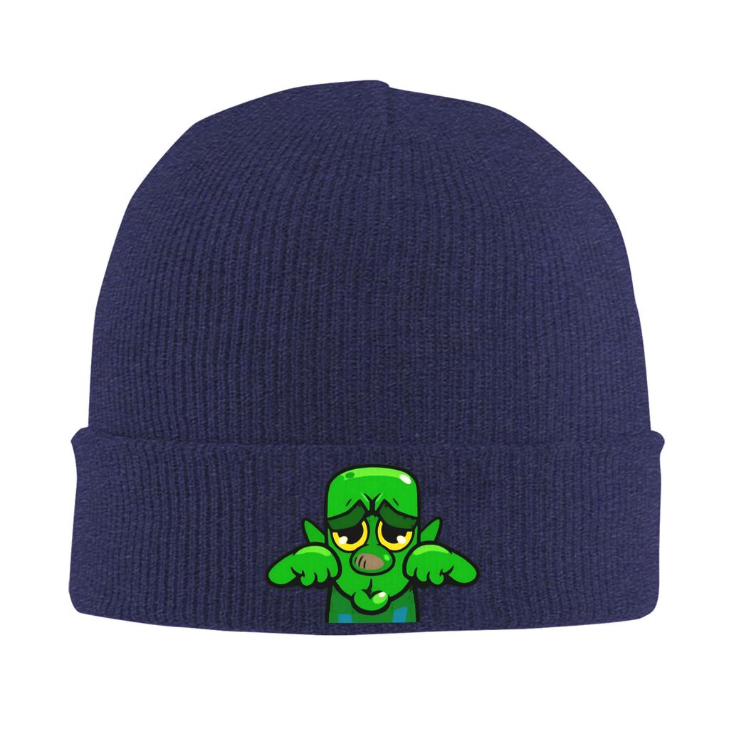 Clashed Game Bonnet Hats Goblin Crying Emote Beanie Hats Spring Graphic Knit Hat Fashion Adult Unisex Hippie Elastic Cap