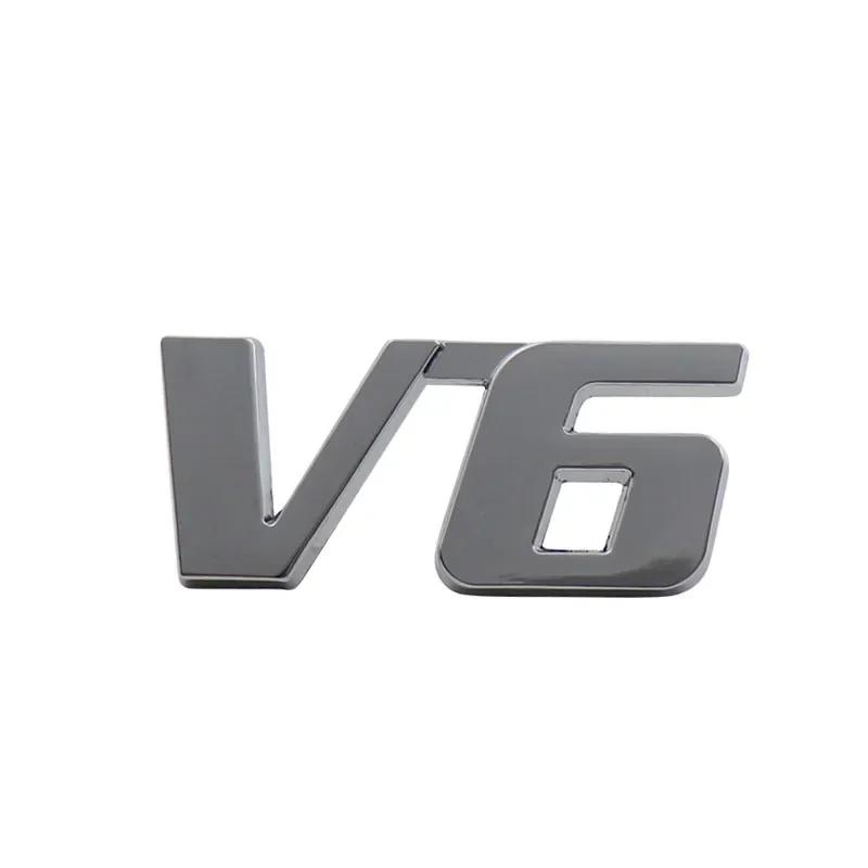 

3D Premium V6 V 6 Sport car Engine Hood Fender trunk Tail Rear Decal Emblem Badge Sticker for Japanese Japan SUV Off Road