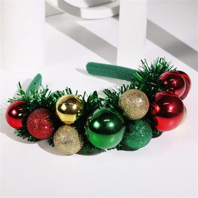 Christmas Headbands Green Headwear Christmas Gifts For Children Women Girls Christmas Cosplay Hair Hoop Party Headdress