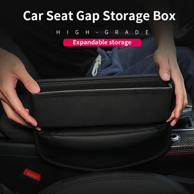 Car Seats Gap Storage Bag Turn Fur Leather Auto Console Side Car Seat Crevice Storage Box Slit Gap Filler Interior Accessories
