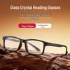 High-Definition Unisex Retro Full-Frame Reading Glasses with Stone Lens for Middle-Aged Vision