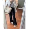 Lambskin version~ Genuine leather square head wrinkled flat bottom beach slippers women's sandals outside summer