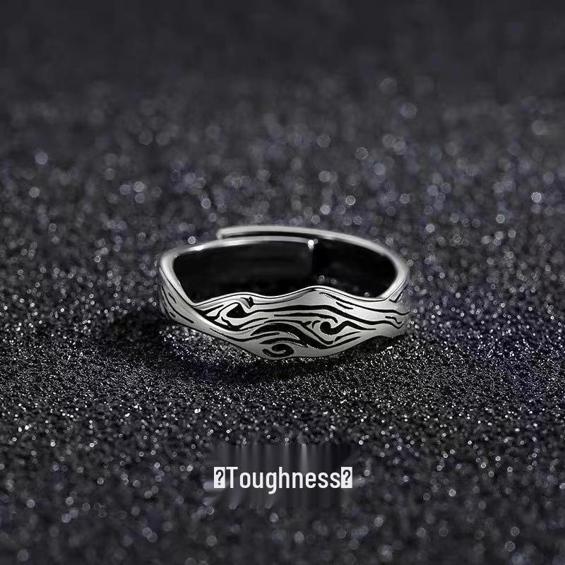 Trendy Retro Thai Silver Open Ring - Men s Korean Hip Hop Stackable Style