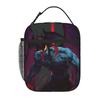 1 Piece Zipper Closure Black Storage Bag Pocket Devilman  School Lunch Food Box Reusable For Lunch Food Bag