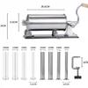 Desktop Hand-Crank Sausage Stuffer: Stainless Steel Homemade Meat Grinder for Home Use