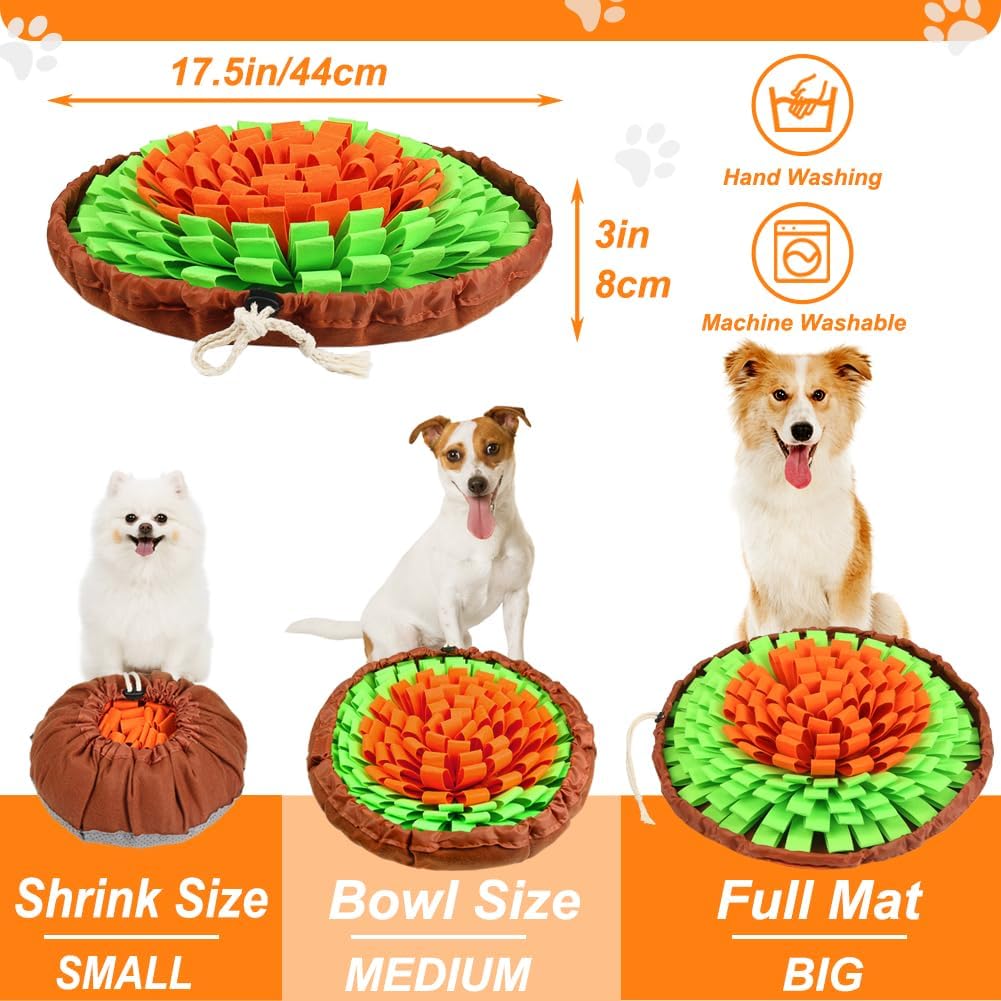 Vivifying Snuffle Mat for Dogs, Adjustable Nosework Mat for Small, Medium & Large Dogs, Interactive Dog Enrichment Toy