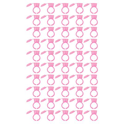 50Pcs Microblading Pigment Ring Cups with Cover for Tattoo Ink Semi Permanent Makeup Eyebrow Glue Container
