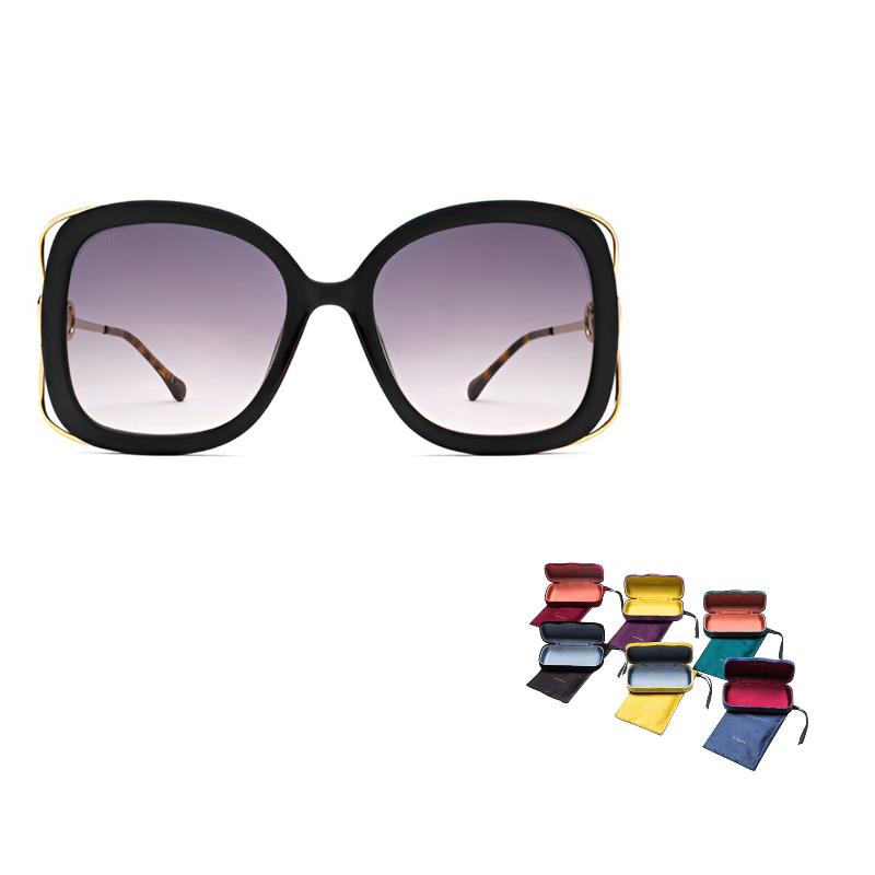 GUCCI Eyewear Horsebit Detail Square Frame Sunglasses