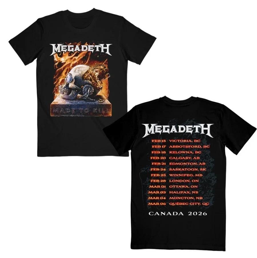 Megadeth Made To Kill Canadian 2026 Tour T Shirt All Size S