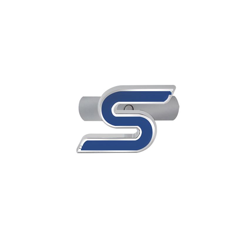 RGFU9 Car Accessories Metal S Grille Emblem Rear Trunk Body Badge Sticker For Ford ST LINE Focus Fiesta Ecosport Kuga Mondeo Everest