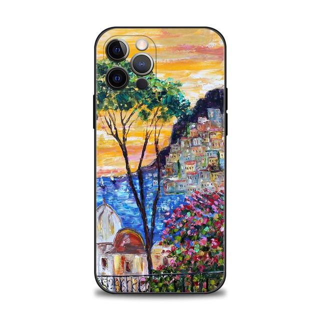 

Чехол для телефона Apple Iphone 14 13 12 11 Pro Max 13 12 Mini Xs Max Xr X 7 8 6 6s Plus Чехол Картина маслом Искусство Вода Город Венеция For iPhone 13 Mini