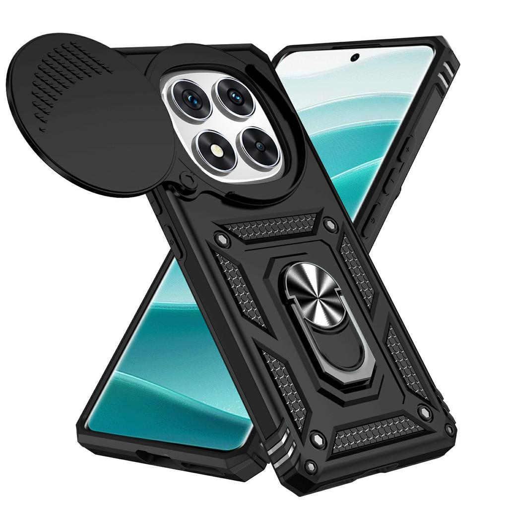 For Xiaomi Redmi Note 14 Pro 4G Case PC+TPU Phone Cover with Lens Protection Kickstand