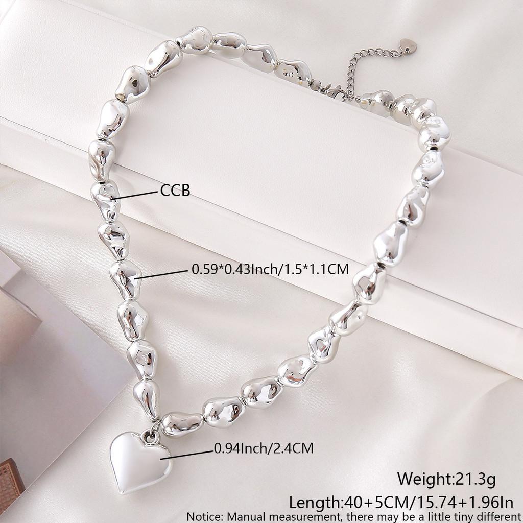 Heartshaped Bohemian Necklace With Natural Stone Beads For Womens Fashion Accessories