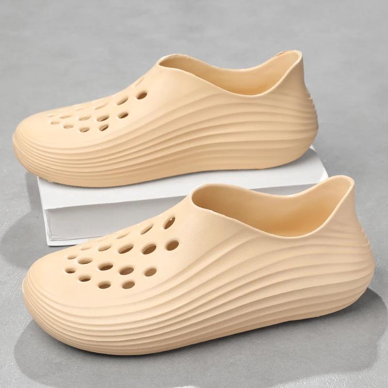 Summer Men Clogs Non-slip Thick-soled Casual Shoes Outerwear Beach Soft-soled Baotou Slippers Men's Slippers Sandals