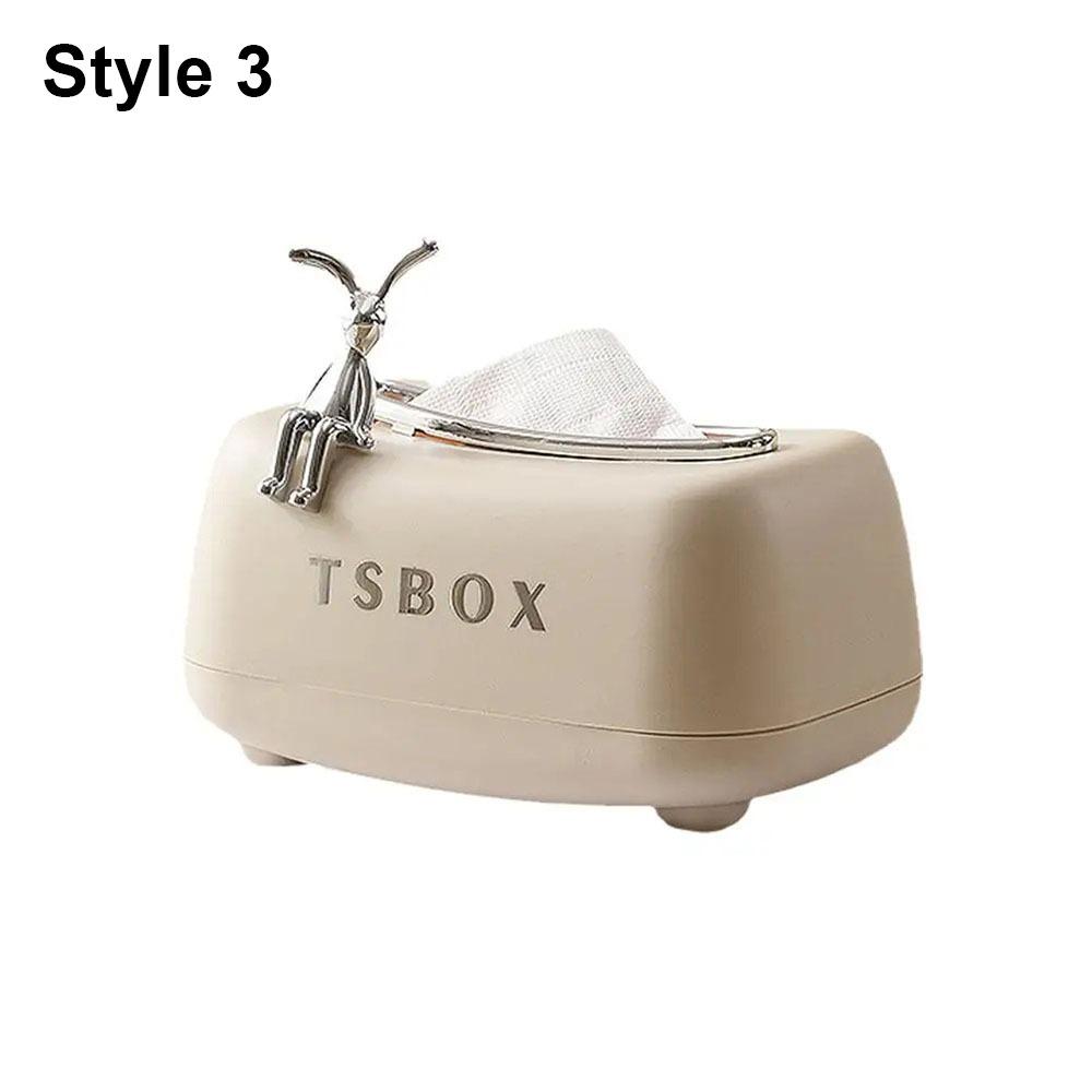 1Pcs Plastic Home Desktop Tissue Box With Spring Paper Container New Tissue Case