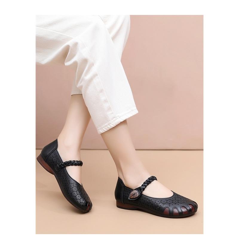 Summer Hollow Soft Sole Soft Leather Sandals