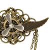 Gothic Wing Vintage 3D Chain Brooch And Hair Clip Multipurpose Alloy Accessory For Costume Parties