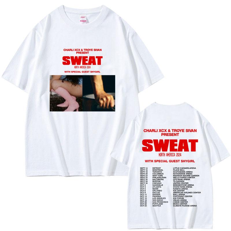 Charli Xcx Crash Sweat 2024 Tour Trička Pánská Dámská Oblečení Vintage Oversized Tričko Bavlna Ležérní Trička Móda Streetwear