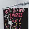 Women'S Love Heart Floral Shower Curtain Bathroom Decor With Flamingo Design This Title Incorporates Keywords That Are Likely To