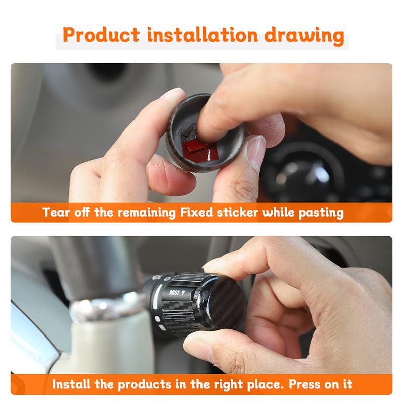 Naklejka dekoracyjna na przełącznik wycieraczek reflektorów pasuje do Dodge Nitro 2007-2012, Jeep Liberty, Jeep Grand Commander, akcesoria wewnętrzne