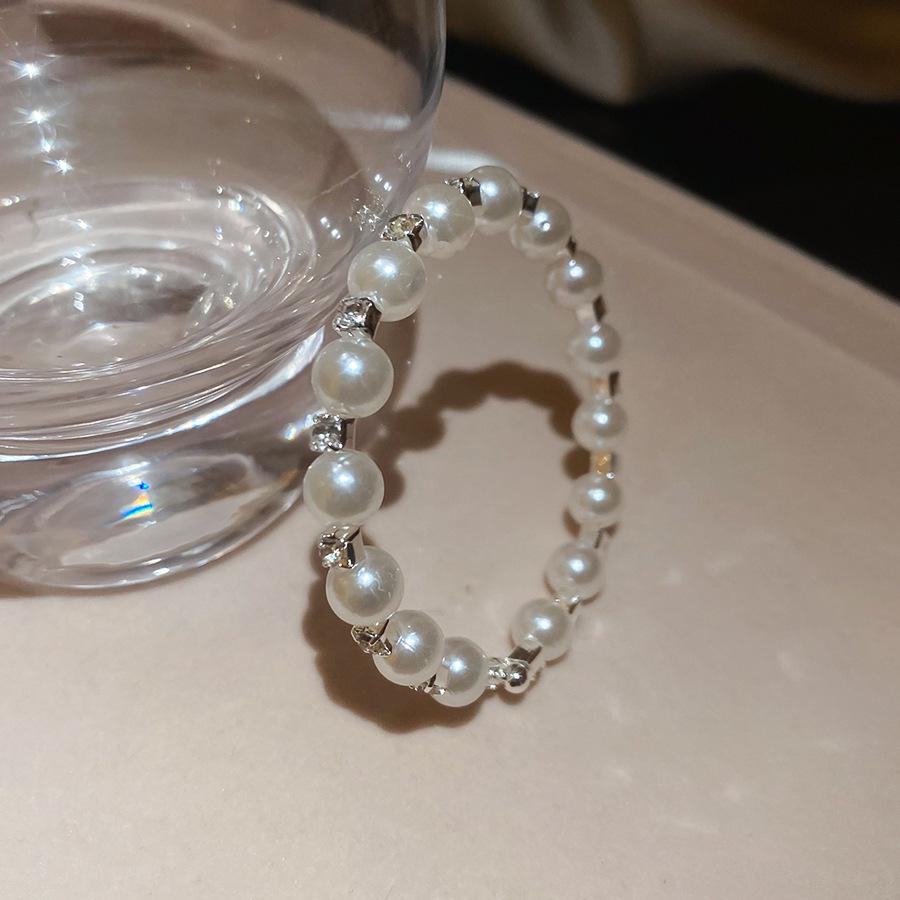 

European & American Rhinestone Multi-layer Beaded Pearl Bracelet: Stylish High-end Jewelry