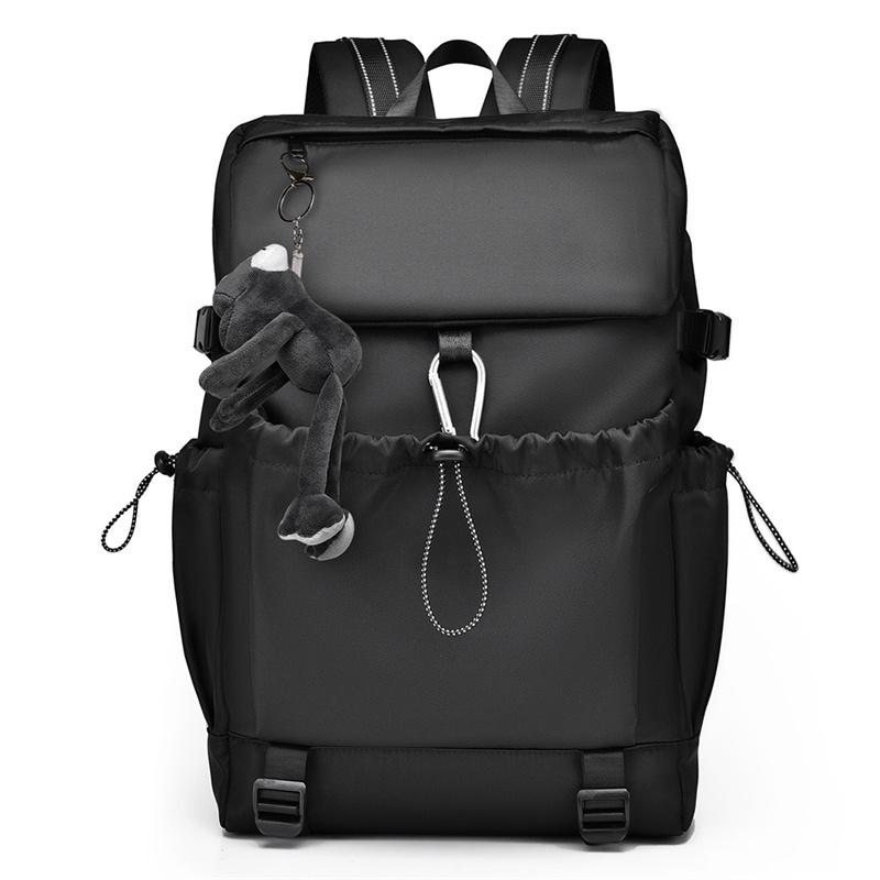 Рюкзак для улицы большой емкости, унисекс, легкий рюкзак, школьная сумка для студента чёрный