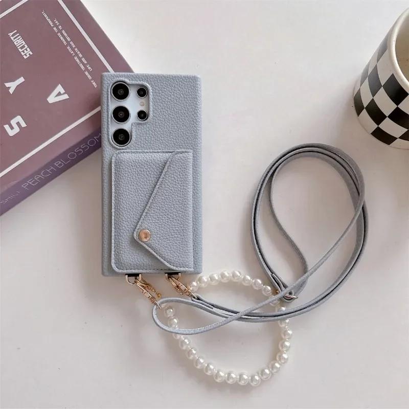 Crossbody Phone Case for Samsung Galaxy S23 FE S25 S24 S22 Ultra Plus A56 A36 A26 A16 A05 A05S A15 A25 A35 A55 A54 Wallet Cover