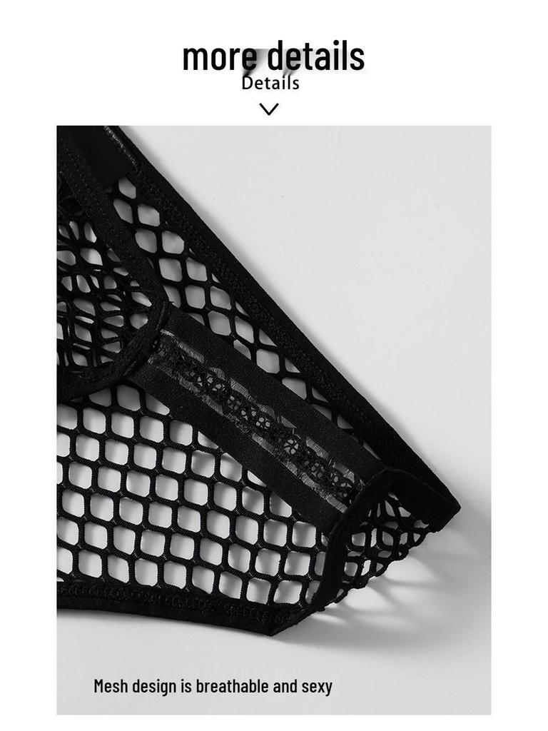 Men's Large Mesh Triangle Briefs - Quick-Drying, Comfortable, European-American Style