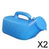 2x Men Pee Bottle Potty with Lid Handle Collection Pot Male Urinal for Camping