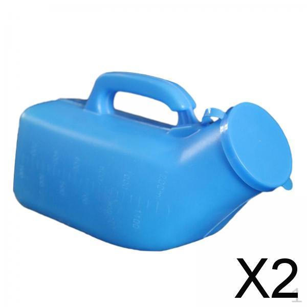 

2x Мужская бутылка для мочи горшок с крышкой ручкой сборный горшок мужской писсуар для кемпинга