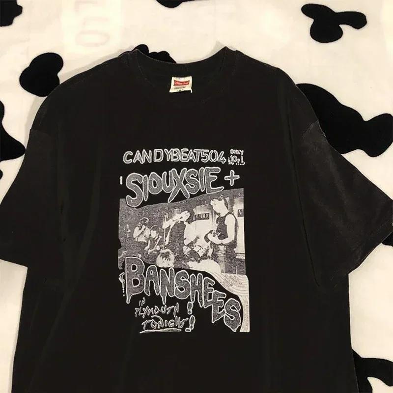 Vintage Women T Shirt Oversized Y2k Short Sleeve Hip Hop Short Sleeve Street Female T-shirt Clothes Harajuku Tee
