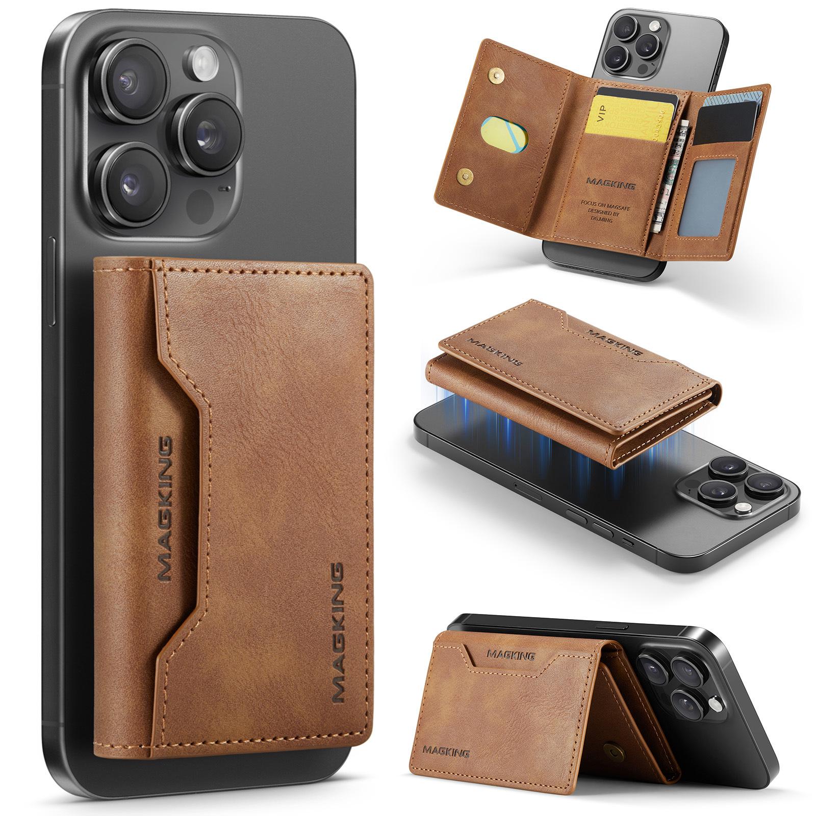 

K2 MagSafe Противокражный Магнитный Тройной Складной Держатель для Карт для iPhone 16 Pro Max