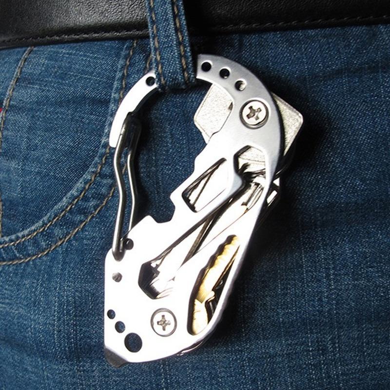 Halter Clip Gadget Quickdraw Mehrzweck Hängehaken Schnalle Kletterwerkzeug Multitool Utility Karabiner Camping Schlüsselorganisator Tasche