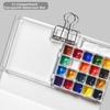 10/21 Grid Watercolor Paint Palette Mini Travel Painting Tray DIY Empty Paint Box  Artist