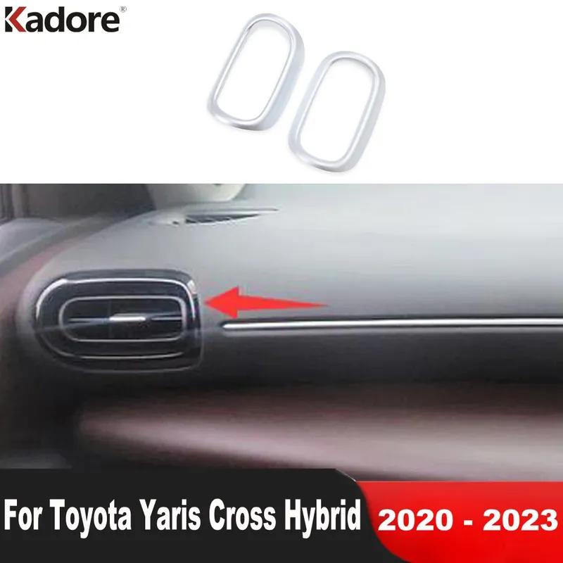 For Toyota Yaris Cross Hybrid Matte Car Front Side Air Condition Vent Outlet Cover Trim Interior Accessories