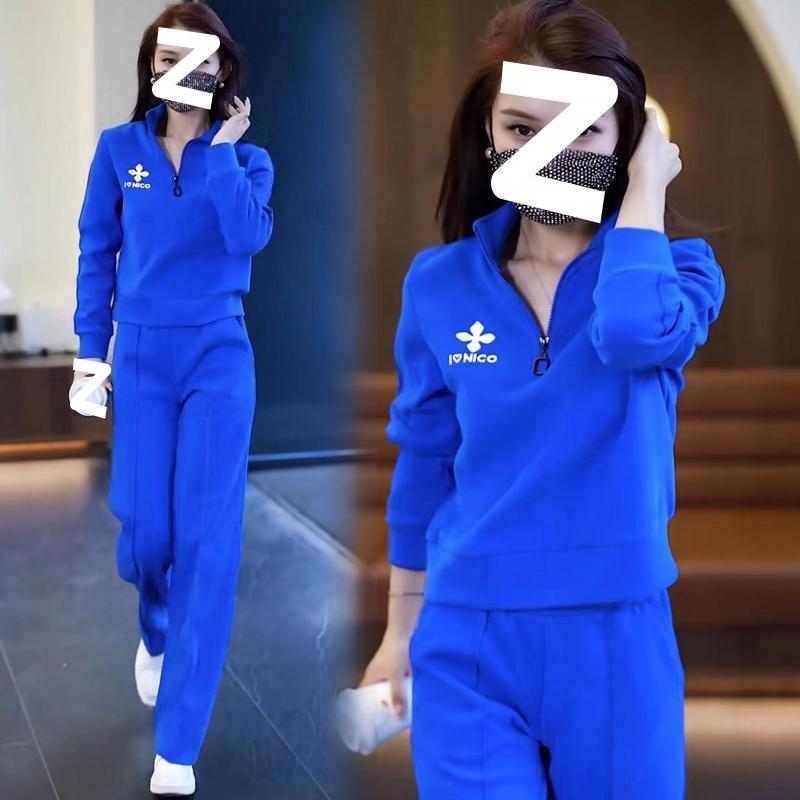 Casual Sportswear Straight-leg Pants Suit for Women, Autumn Sweatshirt Two-piece Set, Fashionable, Age-reducing, Loose and Slimming