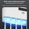 Toothbrush Wall Holder UV Tooth Brush Holder Wall With Toothpaste Dispenser LCD Digital Display Bathroom Supplies USB