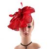 Exaggerated Flower Fascinator Hat Mesh Flower Bowler Hat Evening Dress HeadpieceFemale Flower Fascinator Hat