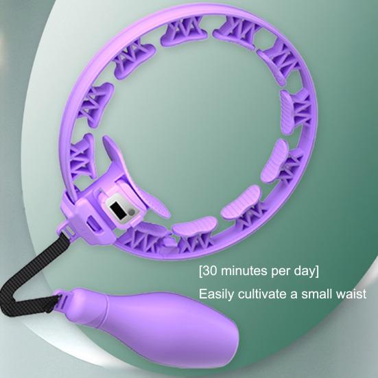 Smart Weighted Fitness Hoop with Counter Adults Weight Loss Fat Burning Waist Toning Fitness Circle Women Men Strengthening Waist Exercise Ring