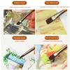 6 Pcs Set Wood Short Pole Wine Red Nylon Hair Watercolor Painting Brush 4 Kinds of Pen Point Optional Oil Paint Pen Art Supplies