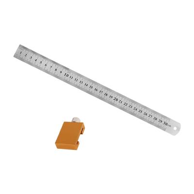 Professional Woodworking Scale with Alignment Block Aluminum Marking Ruler for Enhances Accuracy In Woodcraft Tasks