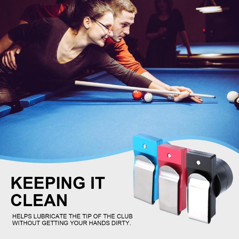 Pool Billiard Cue Chalk Holder, Pool Magnetic Chalk Holder Aluminium Magnetic Snooker Belt Clip Billiard Chalk Holder