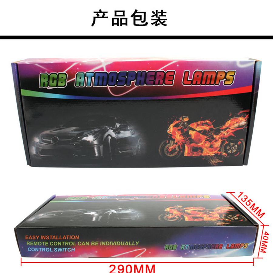 12x Fernbedienung Auto Motorrad RGB LED Dekorationslichter Universal Wasserdicht